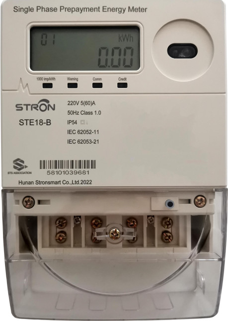 TOU Tariffs Prepaid Smart Single-het Type van de Meter230v Toetsenbord van de Faseenergie