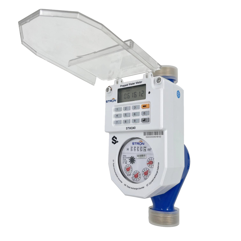 Levensduur 100000 uur Voorafbetaalde watermeter met body-sensitive switch type en M-PESA mobiele betaling