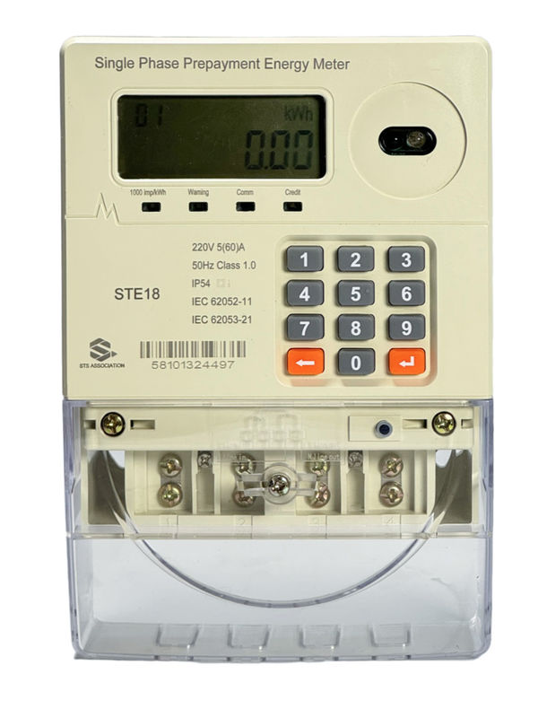 Smart Electricity Meter 50-60Hz Nominale frequentie met mobiele betalingsondersteuning en AC/DC stroomvoorziening Smart Design