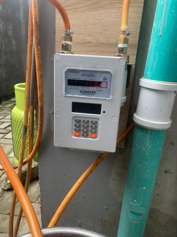 Slimme gasmeter met hoge precisie van 1,5 graden met afstandsbediening en automatische klepbesturing