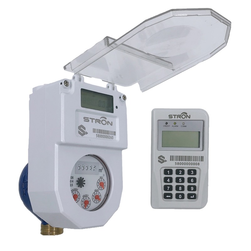 STS DN15mm Prepaid Watermeter met Flensverbinding ISO 4064 Klasse B en 8 Jaar Batterijduur