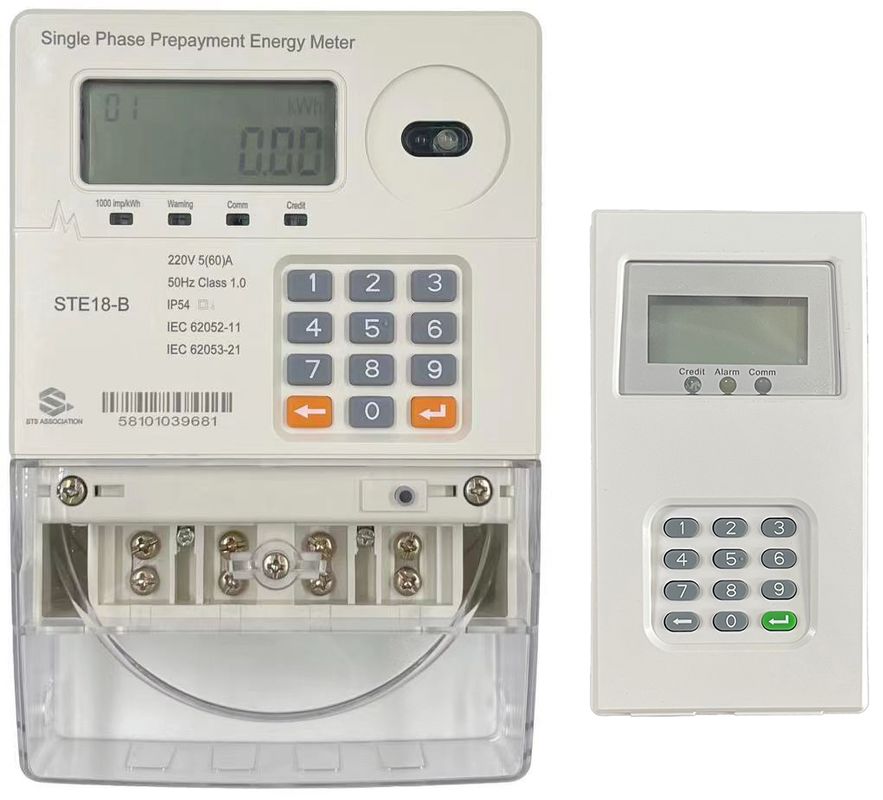 Smart Prepaid Electricity Meter Single Phase met Stronpay Vending Software die gegevens over elektriciteitsvoorbetaling en -verbruik verstrekt