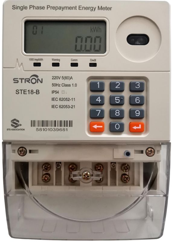 Smart Prepaid Electricity Meter Single Phase met Stronpay Vending Software die gegevens over elektriciteitsvoorbetaling en -verbruik verstrekt
