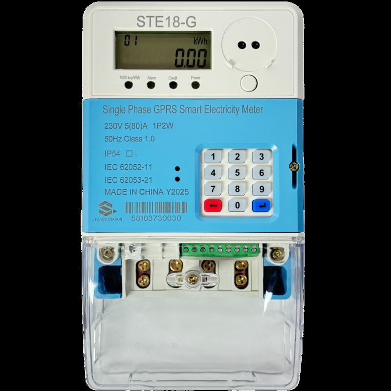 4G- en RF-module Draadloze afstandsbediening Eenfasige elektrische prepaid meter - STS-beveiligde encryptie, reset & anti-tampering, prepaid slimme energiemeter