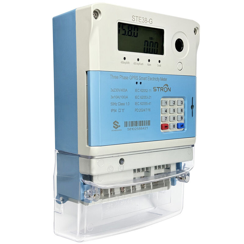 STS Smart GPRS Driefasige voorafbetaalde elektriciteitsmeter CIU Veiligheidskosten Tokens LCD-scherm Gemakkelijke installatie 1 nauwkeurigheidsklasse