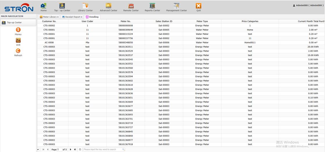 STE38-A STS Voorafbetaalde driefasige toetsenbordmeters