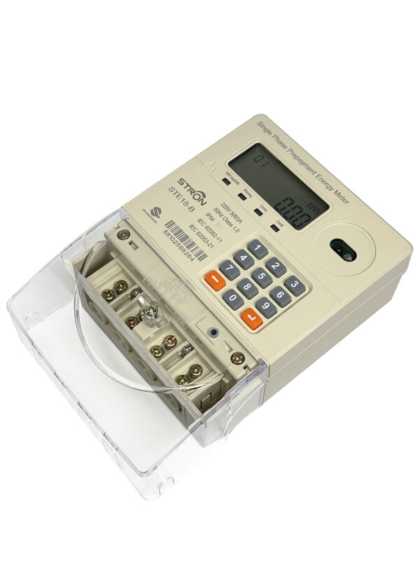 Hot Selling STS Eenfase M-PESA Toetsenbord Smart Prepaid Elektriciteitsmeter met LCD Display Klasse 1.0 Nauwkeurigheid Verkoopsysteem