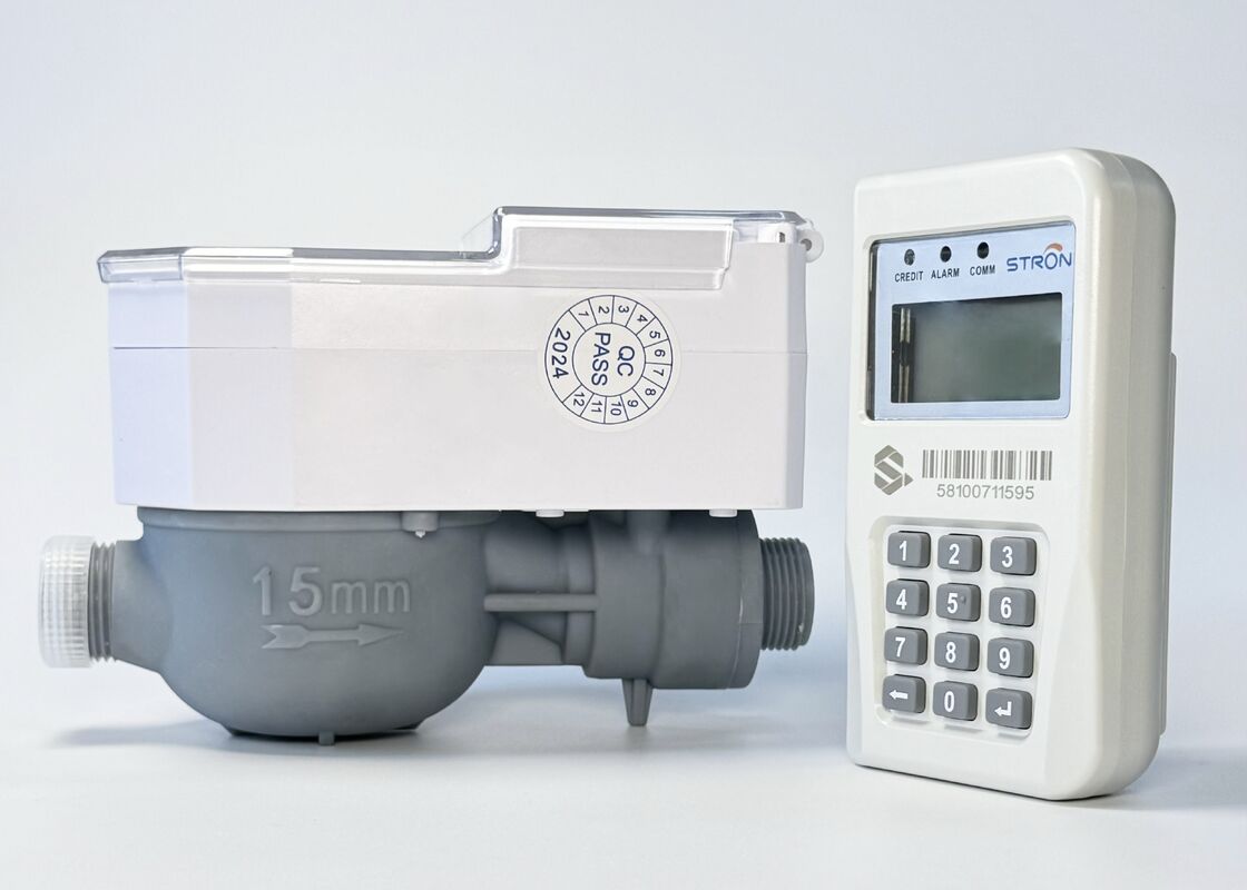 STS Gecertificeerde Prepaid Watermeter STW36-A R100 Klasse B Multi-jet Prepaid Watermeter met Lora Communicatie CIU | 4-6 Jaar Batterij, Fraudebestendig & Compatibel met StronPay Systeem