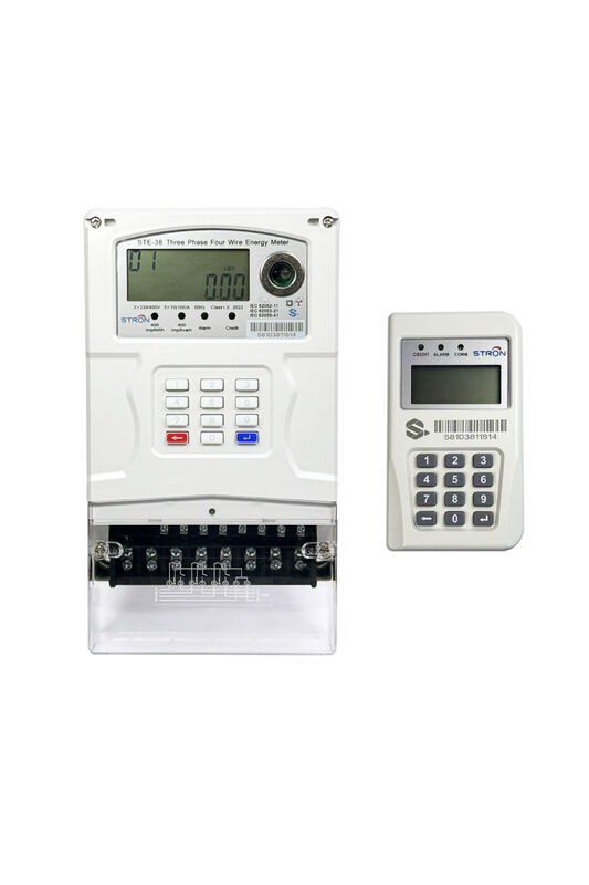 STS voorafbetaalde driefasige energiemeter met LORA RF-communicatieklasse 1.0 nauwkeurigheid en IP54-waterdichtheid