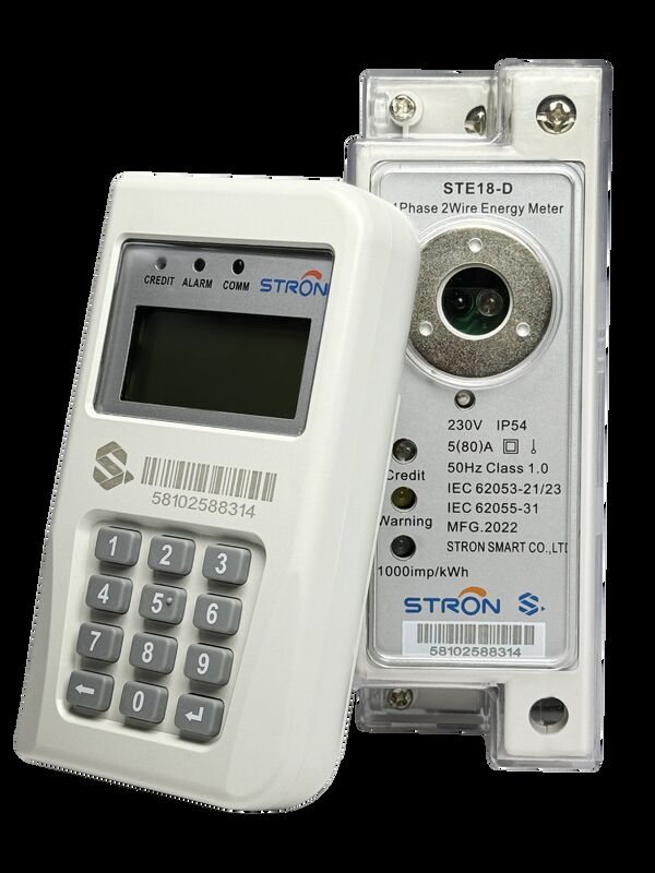 Smart prepaid elektriciteitsmeter met klasse 1 nauwkeurigheid en IP54 ingangbescherming geschikt voor stroommonitoring
