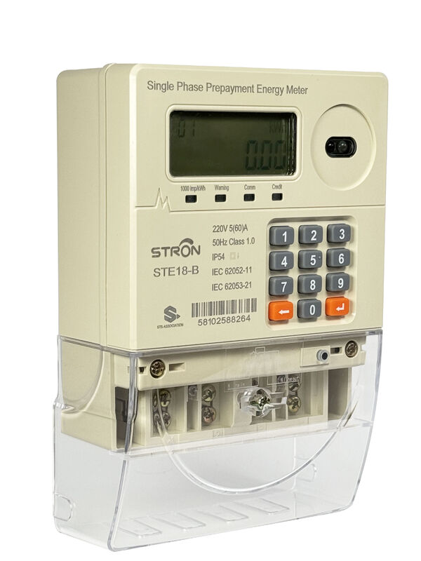 STS prepaid meter met split-keypad ontwerp RF-communicatie en anti-tamper bescherming voor veilig energiebeheer