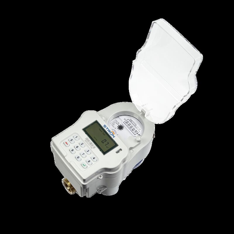 RF-communicatiemodule ingeschakelde prepaid watermeter met grote batterijcapaciteit, voorzien van een plastic elektronisch onderdeelbehuizing en een bedrijfstemperatuurbereik