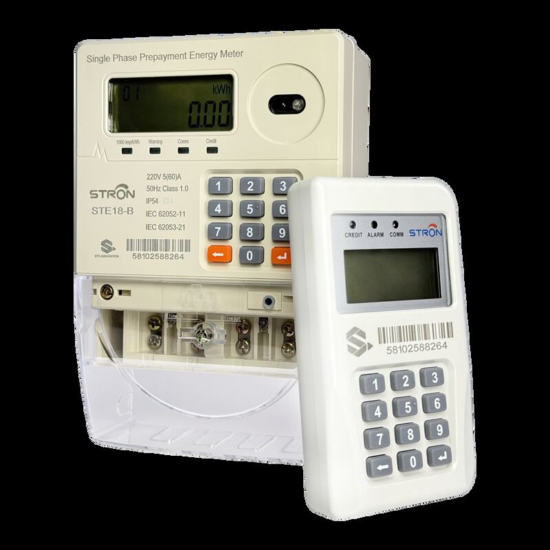 Smart Prepaid Electricity Meter Single Phase STS met klantinterface-eenheid en RF-afgelezen voor energiebewaking