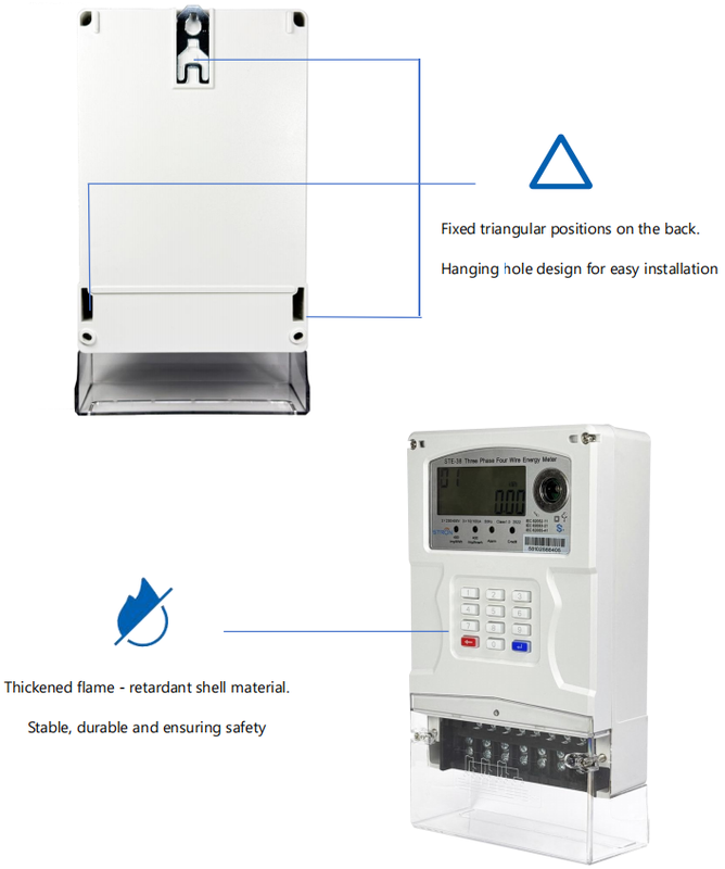 STS Prepaid Electricity Meter Dual Source and battery voltage support for prepaid electricity solutions