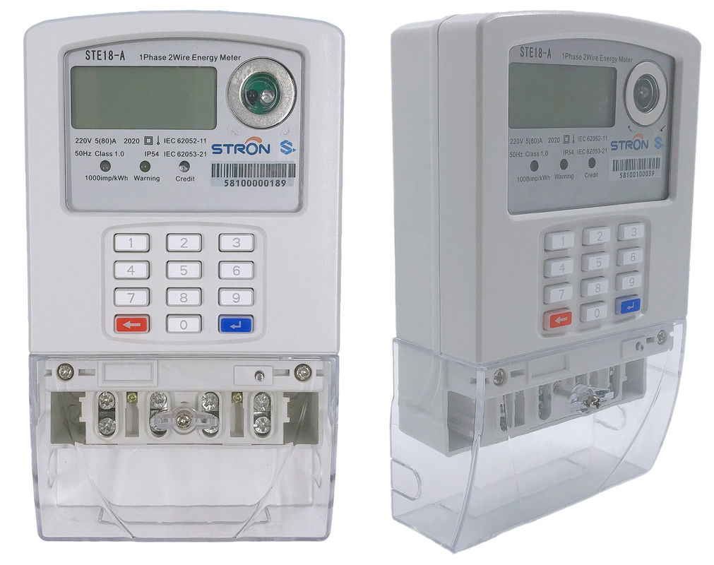Toetsenbordtype de STS Vooruitbetaalde lora-rf Meter van de Enige Faseelektriciteit met Waterdichte IP54