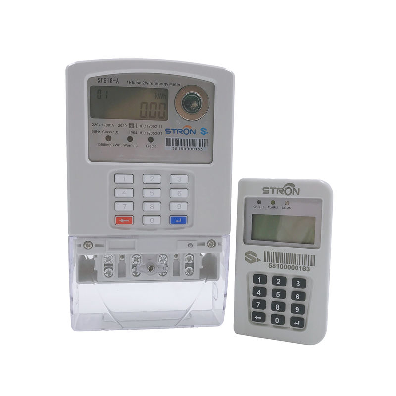 Meter van de Vooruitbetalings Intelligente Electric Power van het enige Fasests de Volgzame Gespleten Toetsenbord met lora-rf GebruikersinterfacesEenheid
