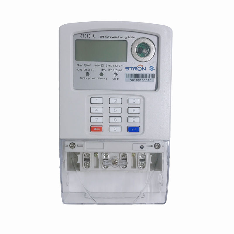 STS-Norm betaalde Gespleten Slimme de Energiemeter van de Toetsenbord Enige Fase met module lora-rf vooruit