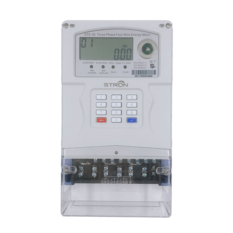 toetsenbordtype sts standaard vooraf betaalde slimme elektrische meter in drie stadia met module lora-rf