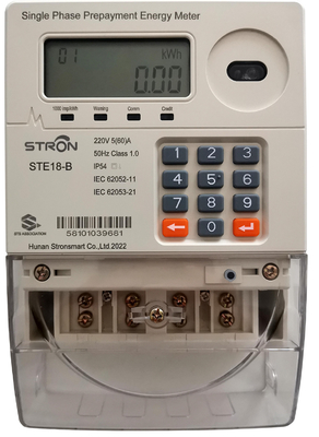Vooruitbetaalde Anti van de de Energiemeter van de Stamper Enige Fase Waterdichte de Toegangsbescherming IP54