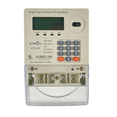 STE18 B Eenfasige Prepaid Elektriciteitsmeter LCD-scherm Draadloze KWH-meter met Toetsenbord Energiebeheer Gemakkelijk gemaakt met AMI Slimme Meter en Stronpay Verkoopsoftware Staptarief Ja Eenvoudig gemaakt