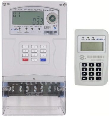 Voorafbetaalde 3-fase digitale split elektrische meter RS485 Communicatie DIN Rail Remote Access voor Home Office Energy Monitoring