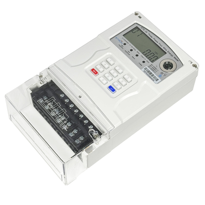 Reactieklasse 2.0 Slimme Prepaid Elektriciteitsmeter met 10A Basisstroom en 400imp/kWh Actieve Energieconstante