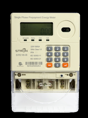 IP54 Intelligente multi-tarief/anti-tampering/Power-limit Prepaid Keypad Single Phase Electricity Meter Met Vending Software