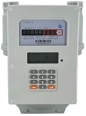 STS-standaard all-in-one prepaid gasmeter - ondersteunt M-PESA-opladen, NB-IoT-afstandsbewaking, manipulatiebeveiligd voor residentieel gebruik