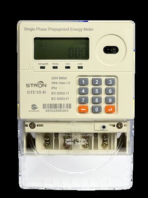 STS Prepaid KWH Meter 1 fase Digitale elektrische meter voor nutsbedrijven Werkt normaal bij een ultralage spanning van 50V
