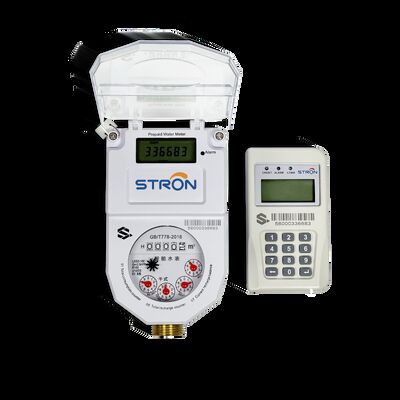 Stron Smart STS Prepaid Watermeter voor Afrika - Voldoet aan STS-normen, Messing behuizing, Laagdebietalarm