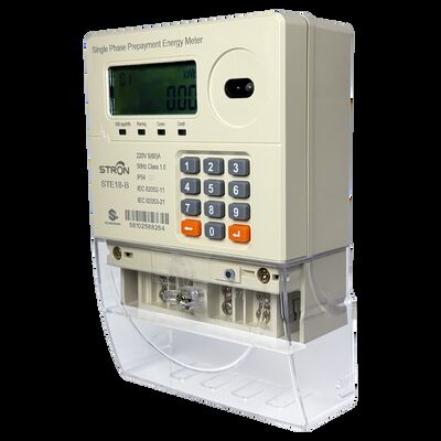 Smart Prepaid Electricity Meter met ondersteuning voor tweerichtingsmeting STS token recharge en remote reading voor elektriciteitscontrole