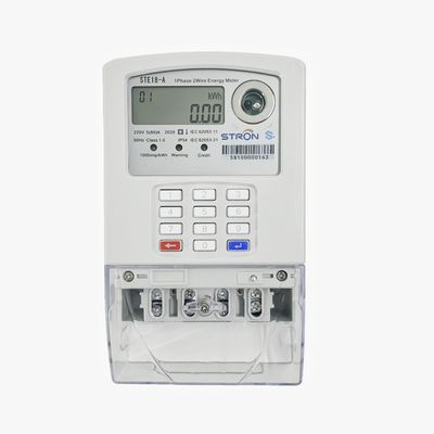STS Vooruitbetaalde de Elektriciteitsmeter van de Toetsenbord Enige Fase