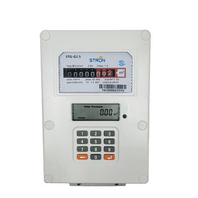 Standaard2.5m3/h Vooruitbetaalde het Gasmeter van STS met LCD Diaplsy